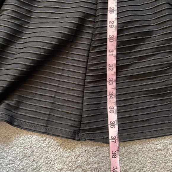 Julian Taylor New York Black Ribbed A-Line Dress Quarter Sleeves | Size 14 NWT - Picture 14 of 14